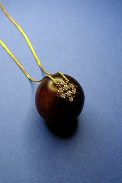 Vintage Ruby & Diamond Necklace