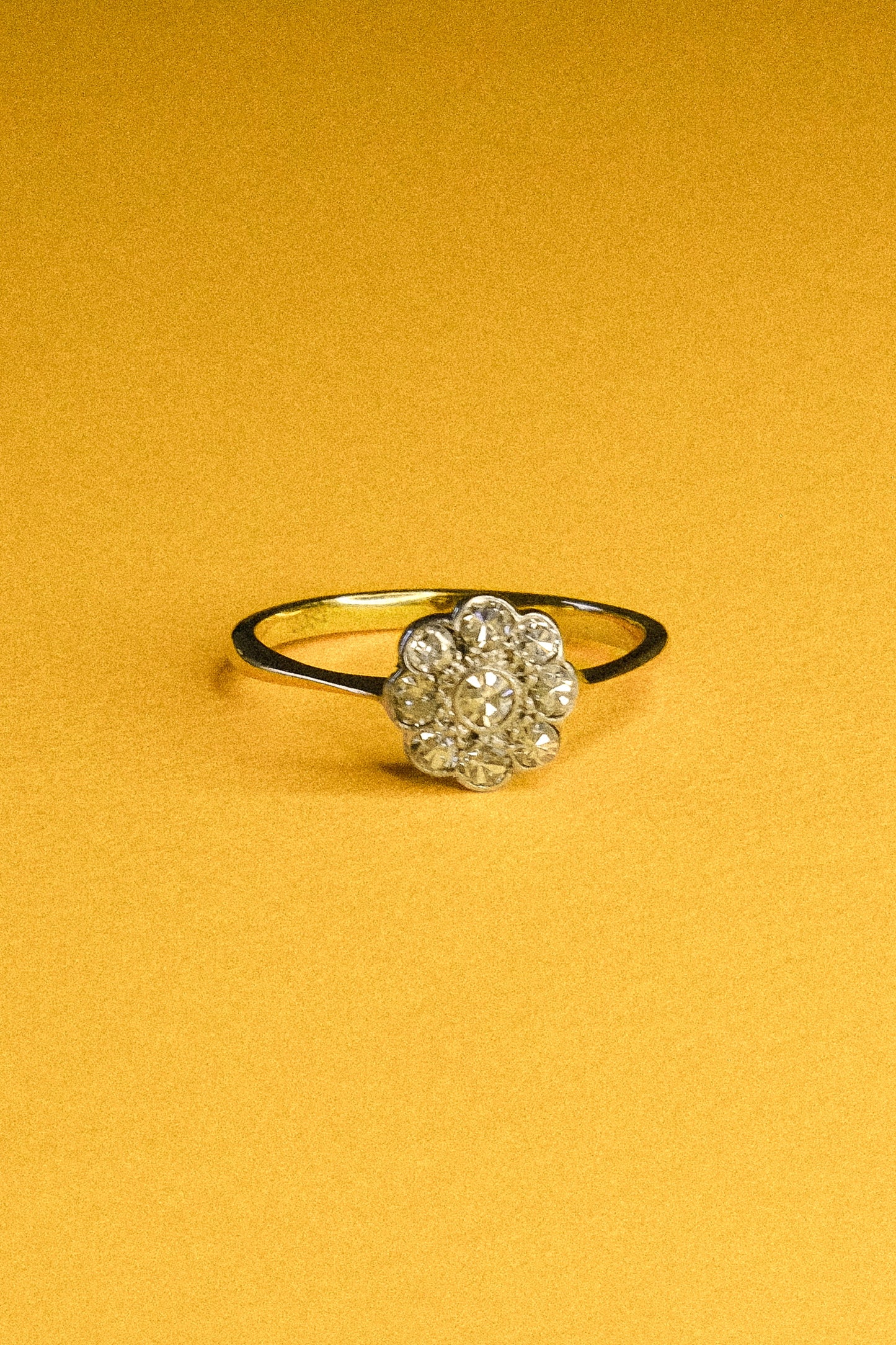 Antique Diamond Floral Cluster Ring