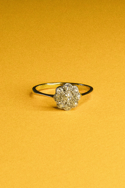 Antique Diamond Floral Cluster Ring