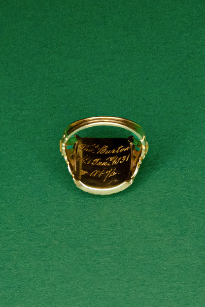 Antique Gold Mourning Ring (1831)