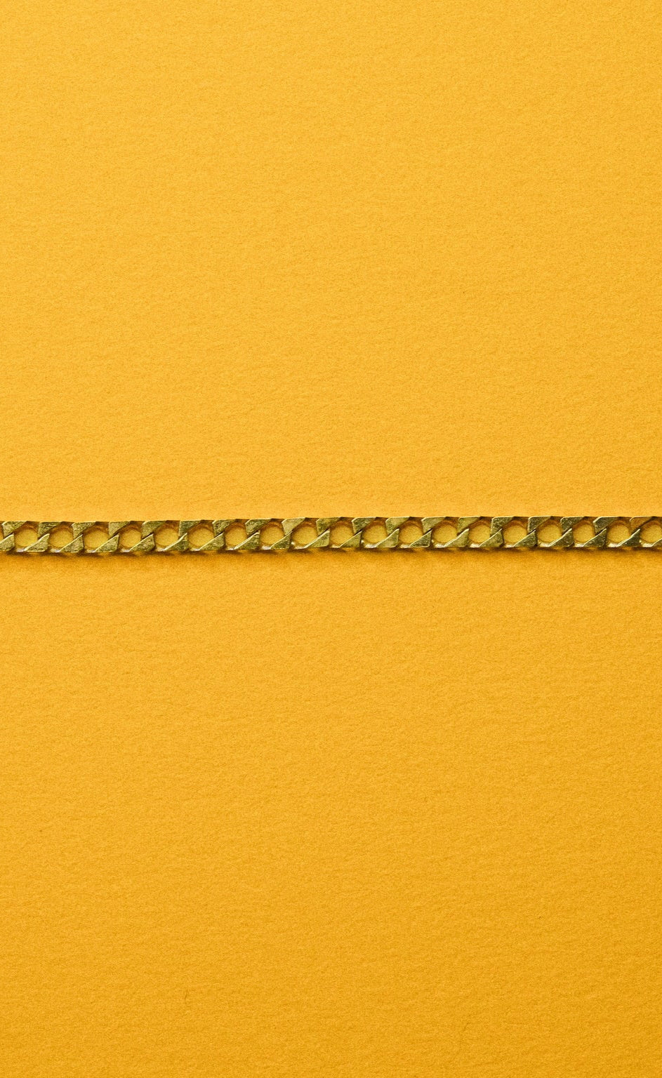 Vintage Gold Flatlink Chain Necklace