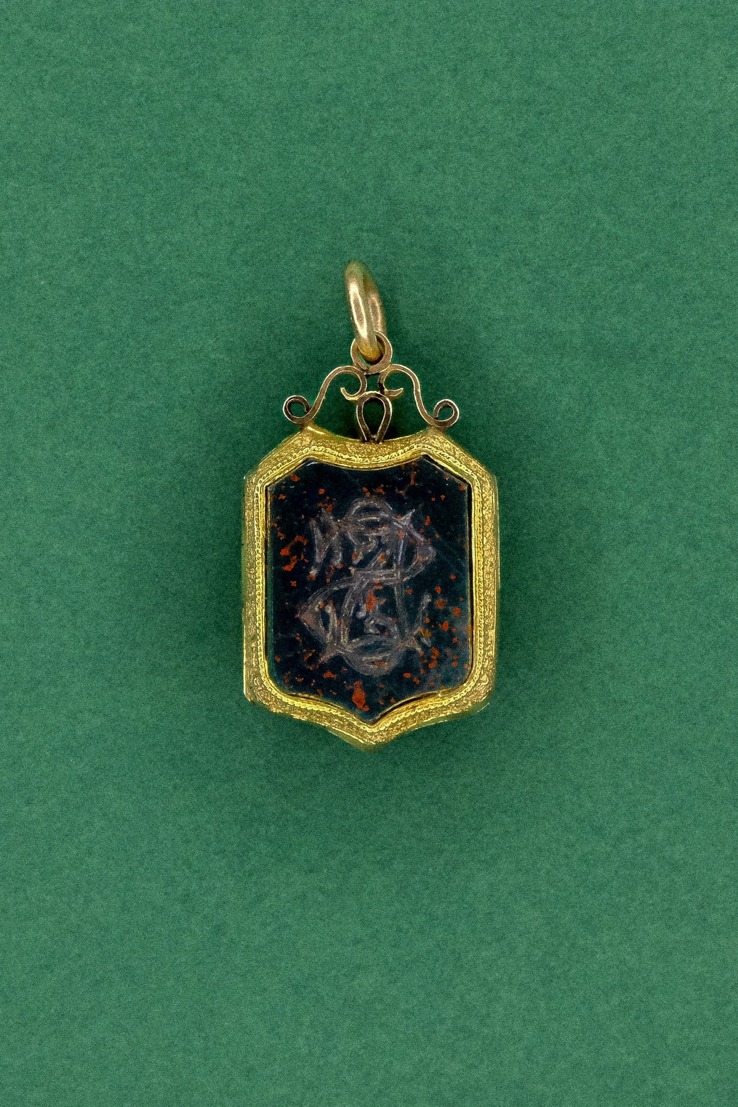 Antique Bloodstone/Carnelian Shield Locket