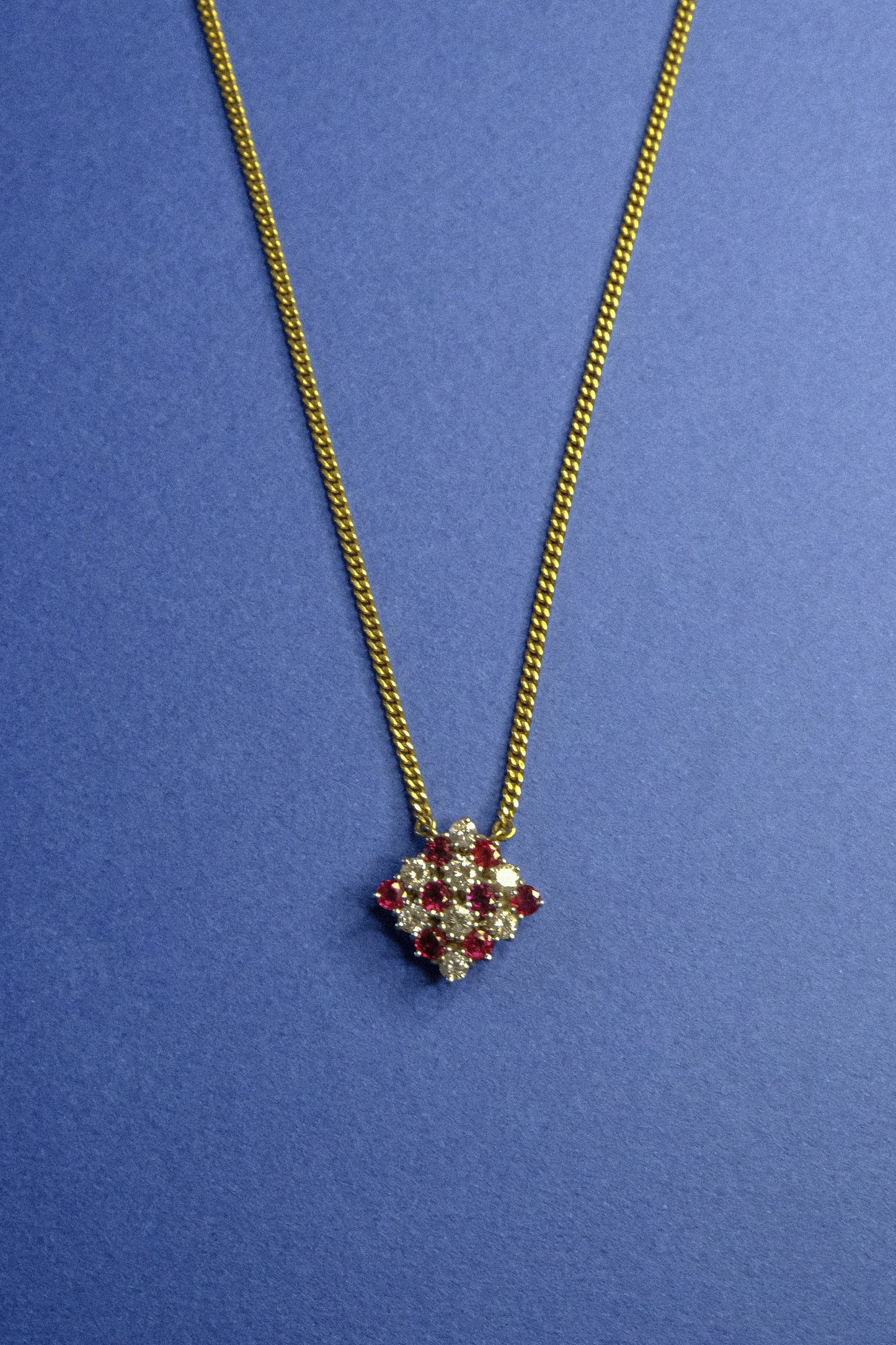 Vintage Ruby & Diamond Necklace