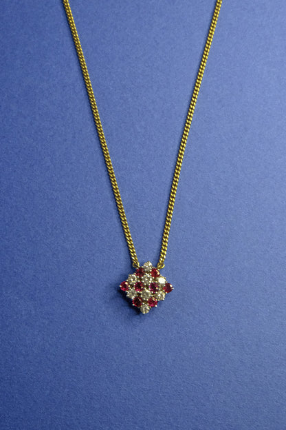 Vintage Ruby & Diamond Necklace