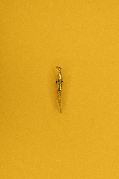 Antique Lucky Fish Charm Necklace