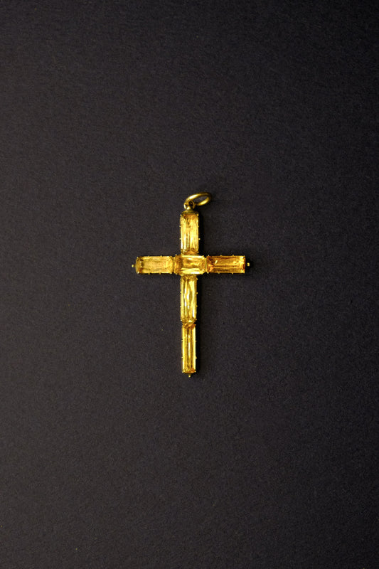 Georgian Topaz Cross Pendant