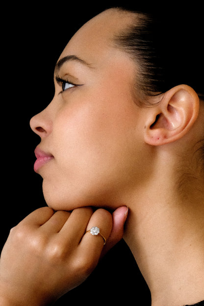 Antique Diamond Floral Cluster Ring