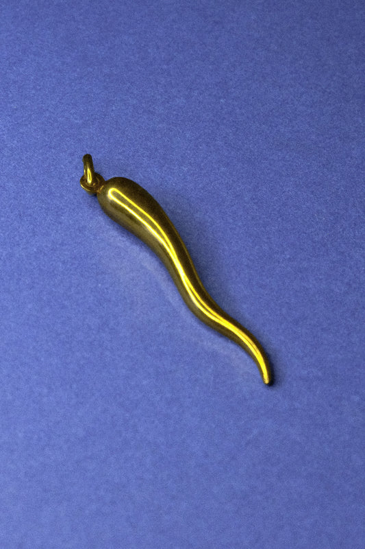 Vintage Gold Chilli Pepper / Horn of Life Charm