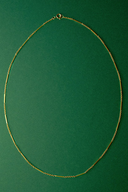 Vintage Gold Fancy Link & Bar Chain Necklace