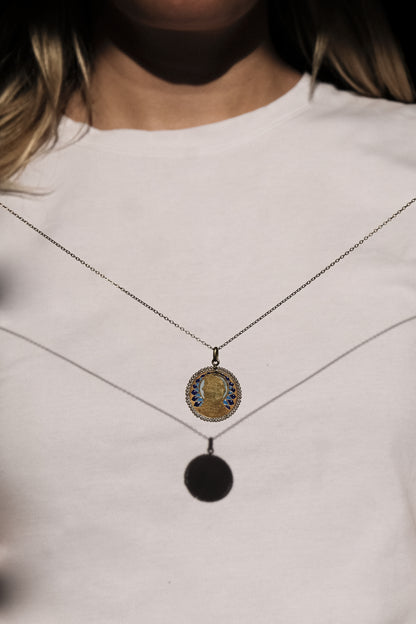 French 19th-Century Plique-à-Jour Pendant by P.L. Dasset