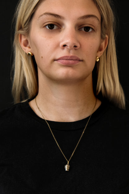 Victorian Silver & Gold Articulated “Man in a Barrel” Charm