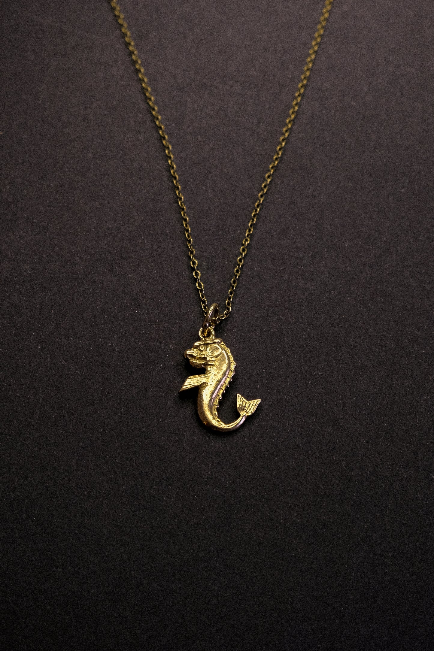 Victorian 18ct Gold Dolphin / Sea-Monster Pendant