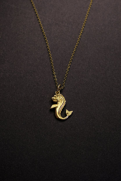 Victorian 18ct Gold Dolphin / Sea-Monster Pendant