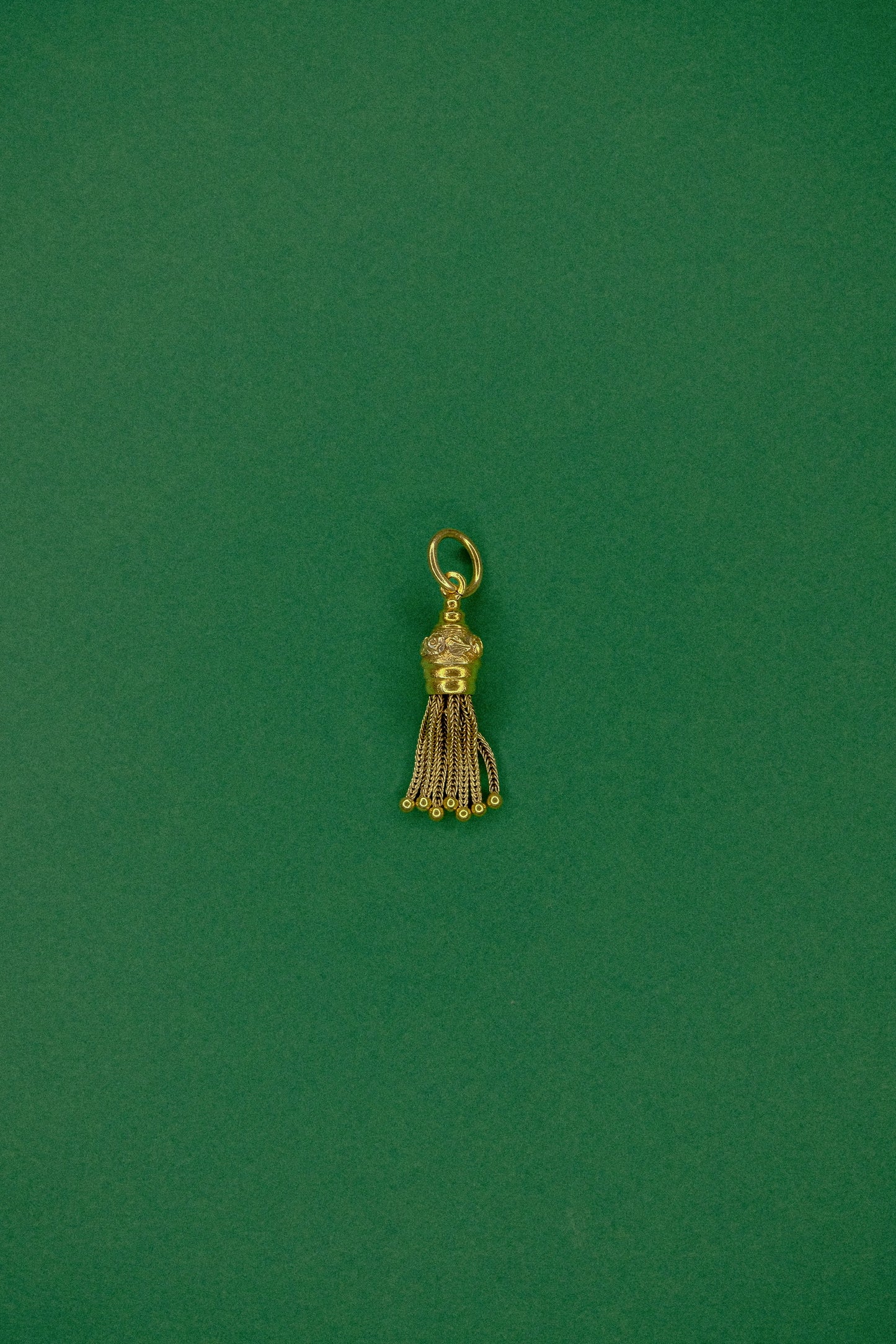 Antique Gold Tassel Charm Pendant
