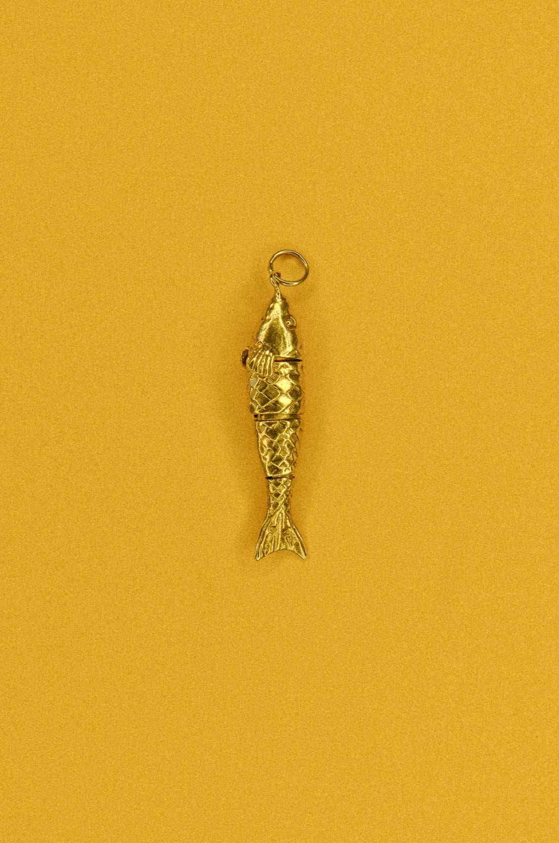 Antique Lucky Fish Charm Necklace