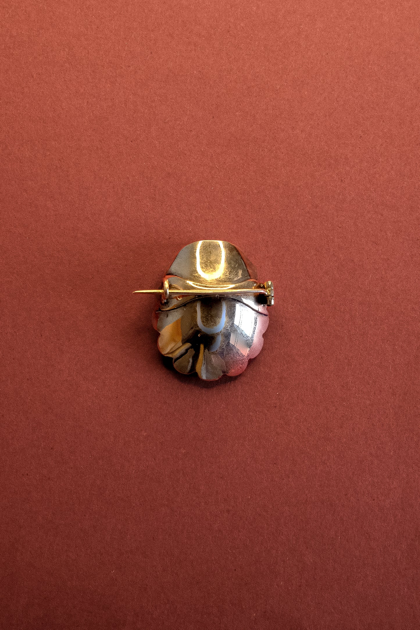 Victorian Turquoise & Pearl Clam Brooch