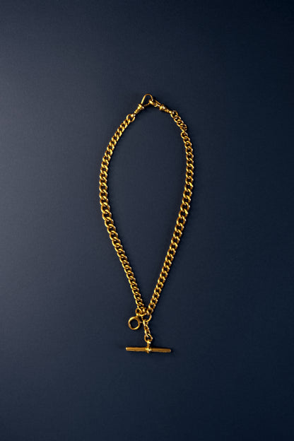 9ct Rose Gold Graduated Albert Chain Necklace