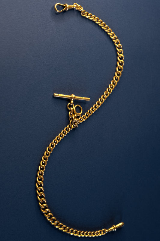 9ct Rose Gold Graduated Albert Chain Necklace