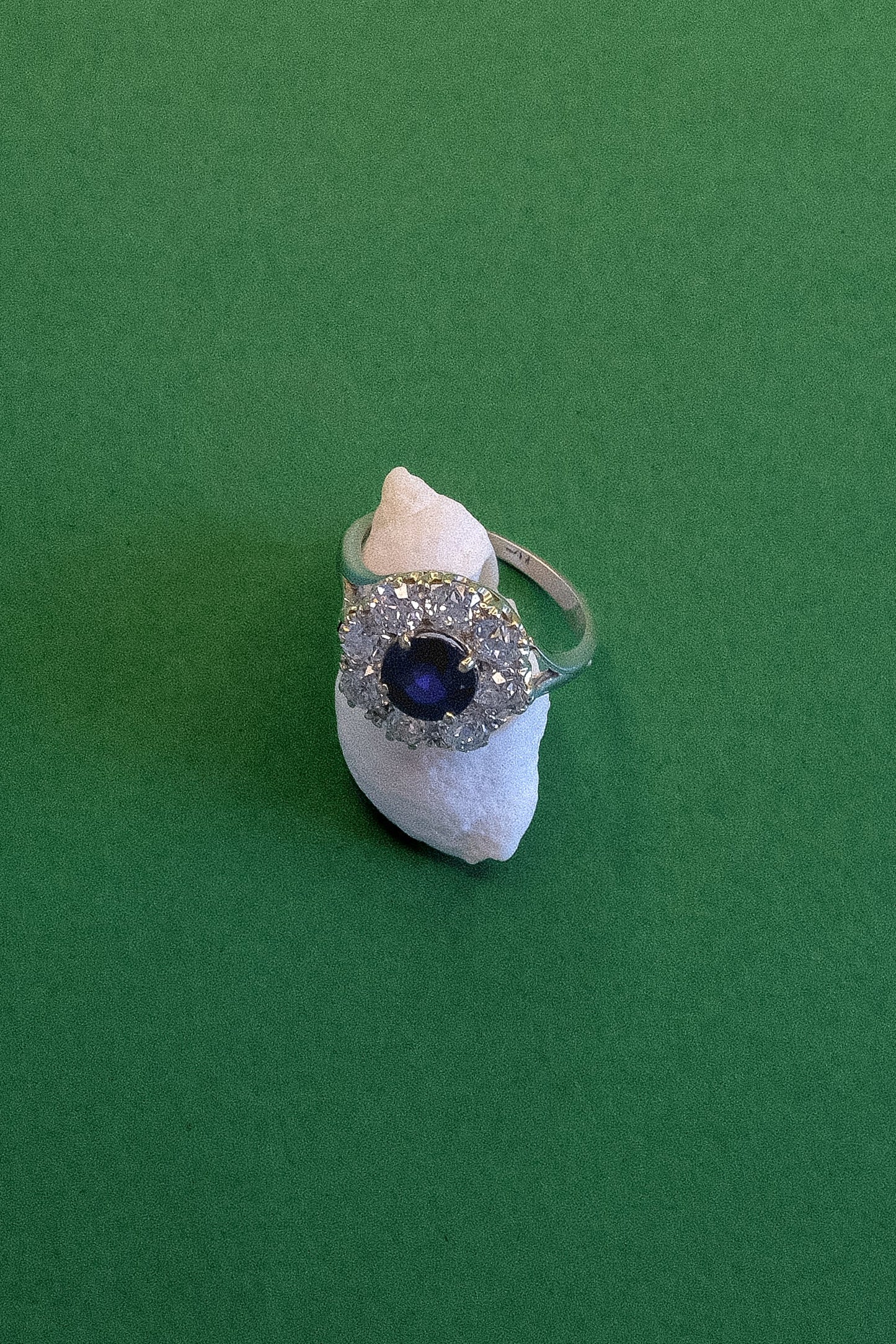 Sapphire & Diamond Cluster Ring